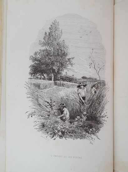 null LACHAMBEAUDIE (Pierre). Fables. Paris, Michel, 1851. In-8, demi-basane maroquinée...