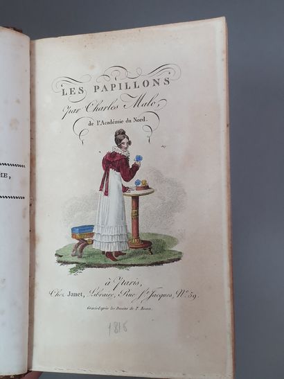 null MALO (Charles). Les Papillons. Paris, Janet, [vers 1815]. In-16, veau porphyre,...