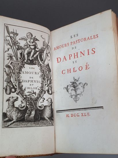 null LONGUS. Les Amours pastorales de Daphnis et Chloé. S.l.n.n., 1745. In-12, maroquin...