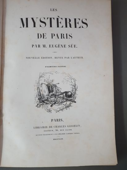 null SUE (Eugène). The Mysteries of Paris. New edition, revised by the author. Paris,...