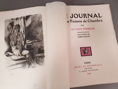 null MIRBEAU (Octave). Le Journal d une femme de chambre. Paris, Javal et Bourdeaux,...