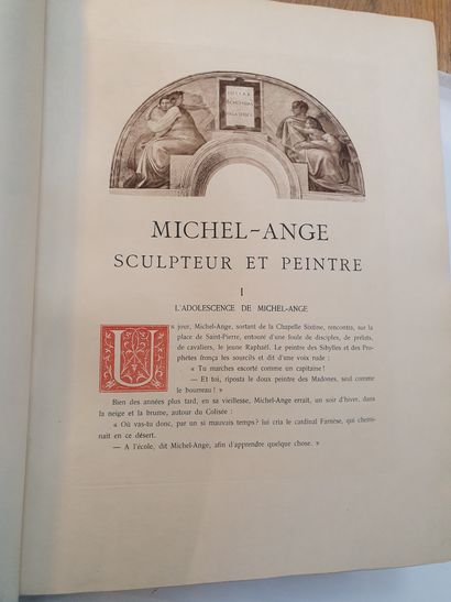 null GEBHART (Émile). Michel-Ange, sculpteur et peintre. Paris, Goupil & Cie, Manzi,...
