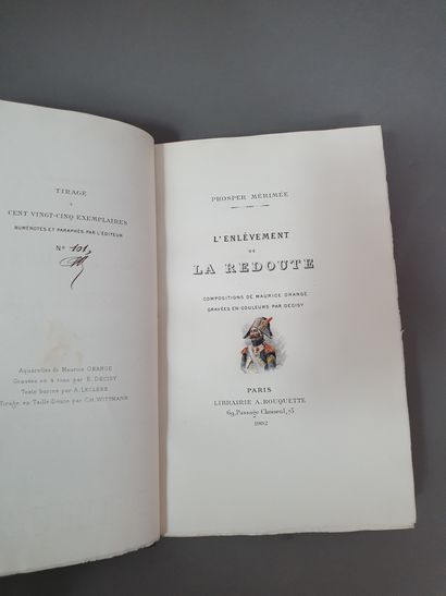 null MÉRIMÉE (Prosper). L Enlèvement de la Redoute. Paris, Librairie A. Rouquette,...