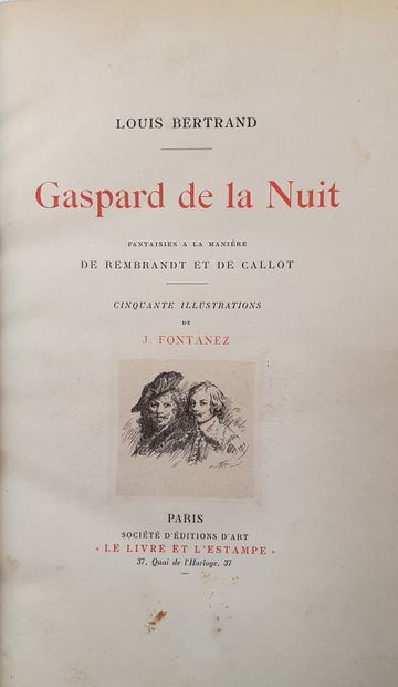 null BERTRAND (Aloysius). Gaspard of the night. Fantasies in the manner of Rembrandt...