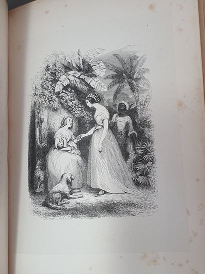 null SAINT-PIERRE (Bernardin de). Paul et Virginie. Paris, Curmer, 1838. Large volume...