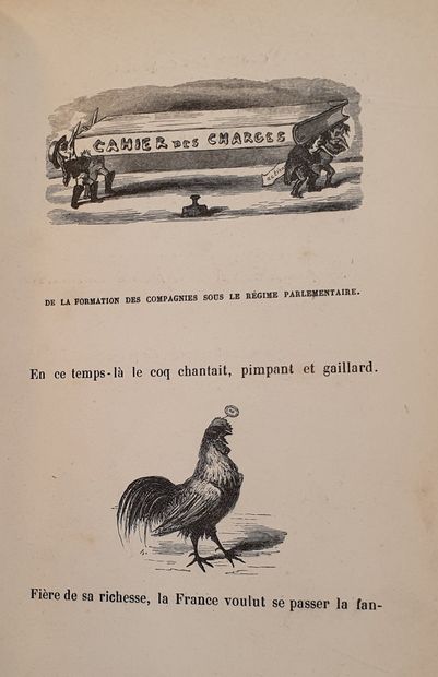 null BERTALL. Cahier des charges des chemins de fer. Pamphlet illustré. Paris, Hetzel,...
