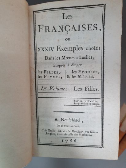 null RESTIFDE LA BRETONNE (Nicolas-Edme). Les Françaises ou XXXIV Exemples choisis...