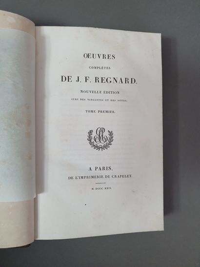 null REGNARD (Jean-François). Complete works. New edition with variants and notes....