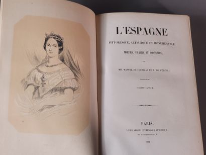 null DAVILLIER (Charles). L Espagne. Paris, Hachette et Cie, 1874. In-4, demi-maroquin...