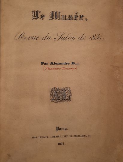 null DESCAMPS (Alexandre). The Museum, review of the Salon of 1834. Paris, Abel Ledoux,...