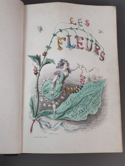 null GRANDVILLE. Les Fleurs animées. Paris, Gabriel de Gonet, 1847. 2 tomes en un...