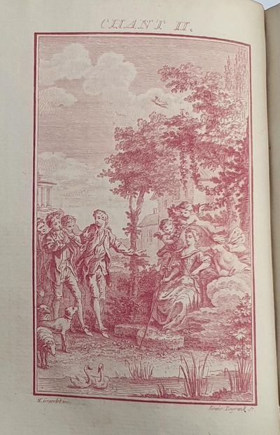 null [FONTENELLE]. Les Amours de Mirtil. Constantinople, 1761. In-8, maroquin rouge,...