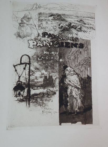 null GOUDEAU (Émile). Paysages parisiens. Heures et saisons. Paris, Imprimé pour...