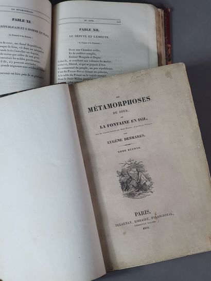 null DESMARES (Eugène). Les Métamorphoses du jour, or La Fontaine in 1831. Paris,...