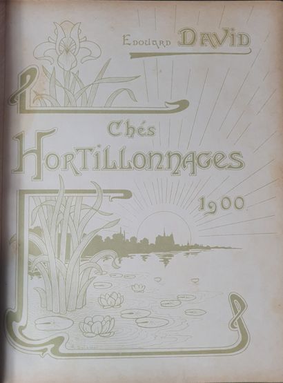 null DAVID (Édouard). Chés Hortillonnages. Amiens, Imprimerie picarde, 1900. In-4,...