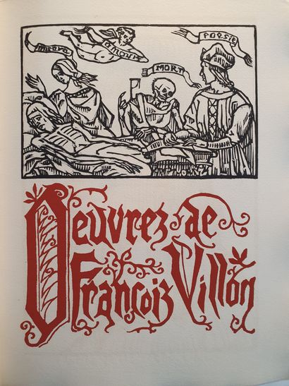 null VILLON (François). iuvres. Paris, Ambroise Vollard, 1918. Fort volume in-4,...