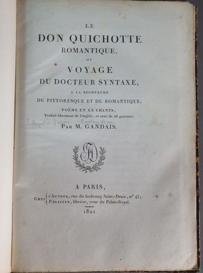 null [COMBE (William)]. GANDAIS. Le Don Quichotte romantique, ou Voyage du docteur...