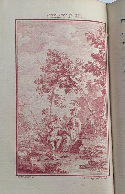 null [FONTENELLE]. Les Amours de Mirtil. Constantinople, 1761. In-8, maroquin rouge,...