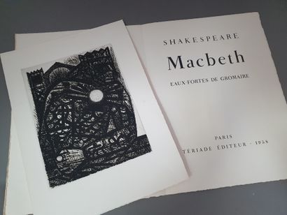null SHAKESPEARE (William). Macbeth. Paris, Tériade, 1958. In-4, in sheets, cover,...