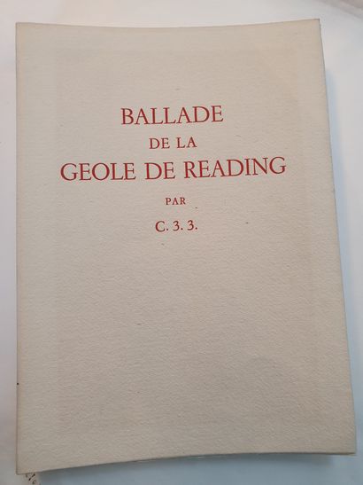 null WILDE (Oscar). Ballade de la geôle de Reading. Paris, Éditions de l Odéon, [1951]....