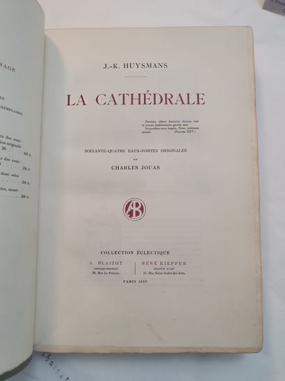 null HUYSMANS (Joris-Karl). La Cathédrale. Paris, A. Blaizot, René Kieffer, 1909....