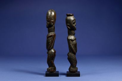 null 
Paire de statuettes de divination ou de protection. 



Bois, superbe patine...