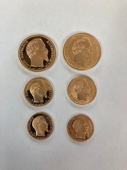 Set of commemorative gold coins : Two 50...