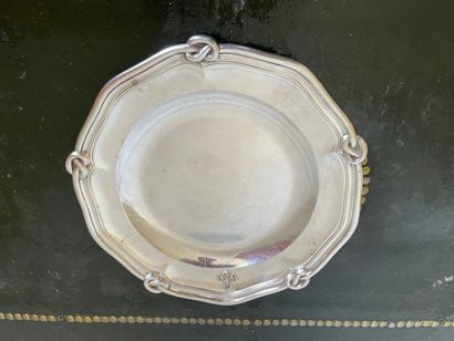  Circular dish In 925°°° silver With Gordian...