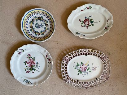  Set of 4 earthenware dishes including two...