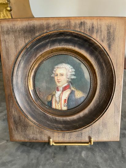 null Two miniatures
Figurant Lafayette et Berthier
Gouache on ivory
XIXth centur...