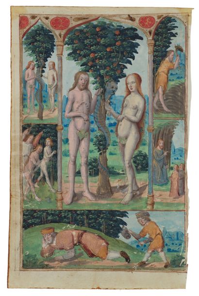 null Master of Étienne Poncher and Master of Jeanne Hervez
Leaflet from a book of...