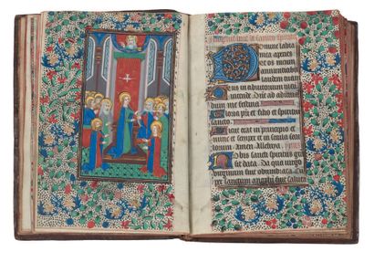 null Book of Hours (for use in Rome). 
 In Latin and Dutch, illuminated manuscript...