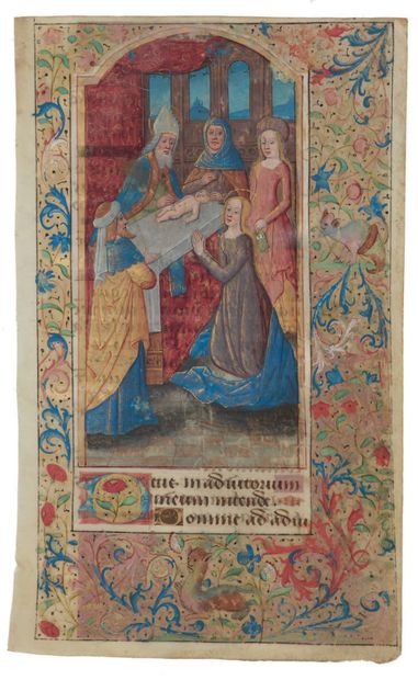 null Maître du Romuléon de Cluny
Feuillet extrait d'un livre d'heures, début Heures...