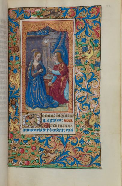 null Book of Hours (for use in Paris). 
 In Latin, illuminated manuscript on parchment.
France,...