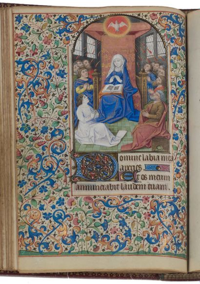 null Book of Hours (for use in Paris). 
 In Latin and French, illuminated manuscript...