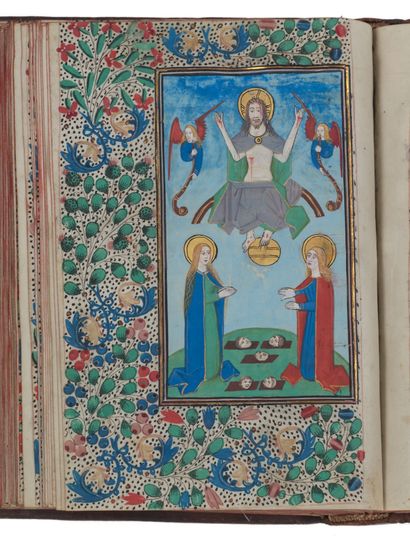 null Book of Hours (for use in Rome). 
 In Latin and Dutch, illuminated manuscript...