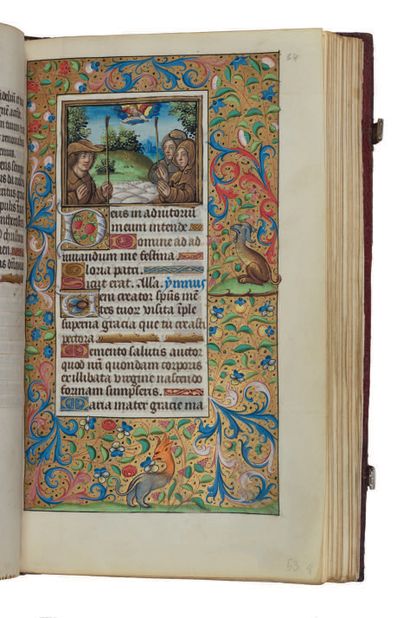 null Book of Hours (for use in Paris). 
 In Latin, illuminated manuscript on parchment.
France,...