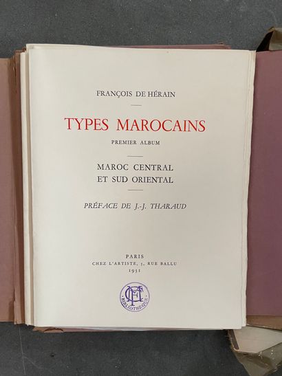 François de HERAIN (1877-1962) 
Types marocains
Trois albums, 1931-1933
Ensemble...