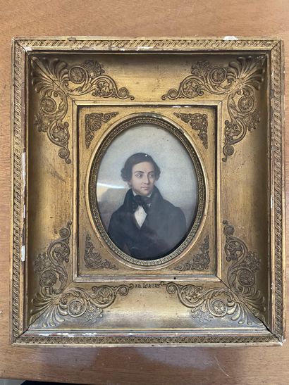 Suiveur de Jean-Baptiste ISABEY (1767-1855) 
Portrait de jeune homme
Aquarelle sur...
