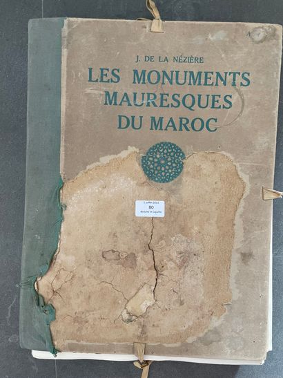 Joseph Daviel de La Nézière (1873-1944) Les Monuments mauresques du Maroc.
Paris,...