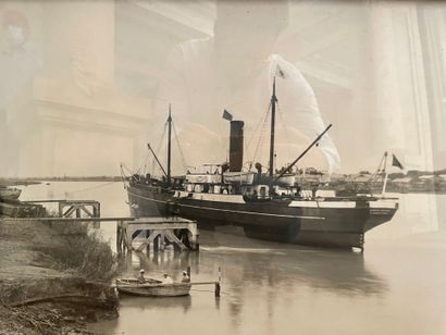 Marcel Paul Vue du port de Kenitra 3 grandes photos
L'une signée
Dans un cadre en...