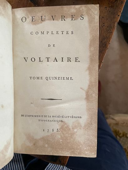 null Suite de 91 volumes
Oeuvre complète de Voltaire
Imprimerie de la société littéraire...