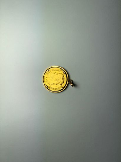 null Gold pendant 750°/°° with a 40F gold coin Napoleon 1811, Weight: 16,77g