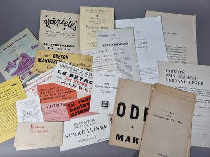 [SURRÉALISME DOCUMENTS] . 
 A set of leaflets: Unmask the Physicists Empty the Laboratories...