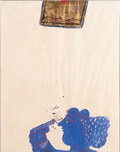 Alexandre FASSIANOS (1935) Le Paradis
Technique mixte sur papier, signée en haut...