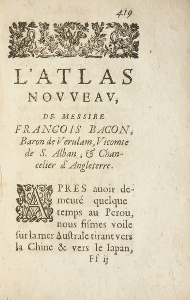 BACON (François) Histoire naturelle. Paris, Antoine de Sommaville & André Soubron,...