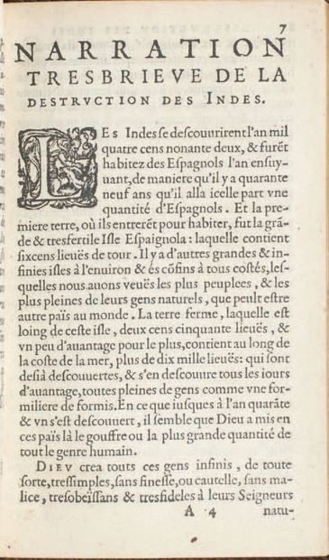 LAS CASAS (Bartolomé de) Tyrannies et cruautez des Espagnols, perpétrées és Indes...