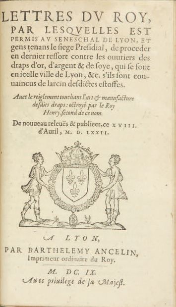 null RECUEIL d'ordonnances, edicts, lettres-patentes, descry rendus par les Roys...