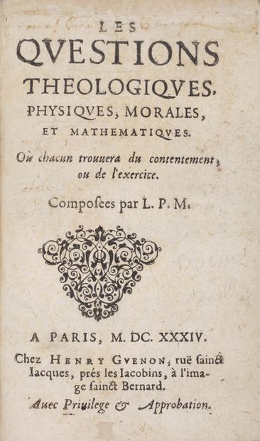 [MERSENNE (Marin)] Theological, physical, moral, and mathematical questions. Where...