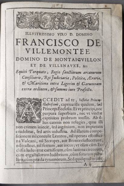 JOSSET (Pierre) Annales ecclesiastici poeticis numeris illigati. Tomus primum. Poitiers,...
